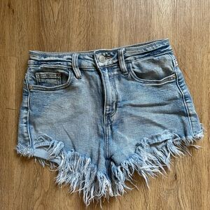 Frayed Denim Women's Shorts - Size 1 (Stretch)